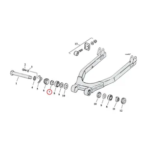MCS Bearing spacer, outer. swingarm