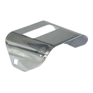 MCS 73-up taillight visor. plain. Chrome