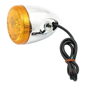 MCS 3-1 LED bullet taillight / turn signal combo. Chrome. Amber