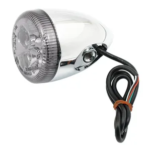 MCS 3-1 LED bullet taillight / turn signal combo. Chrome. Smoke