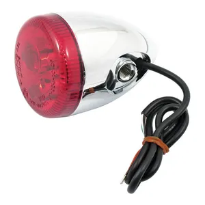 MCS 3-1 LED bullet taillight / turn signal combo. Chrome. Red