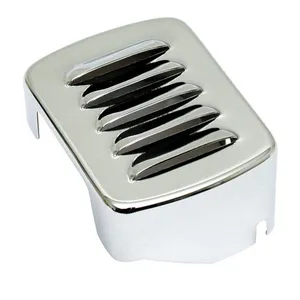 MCS Custom coil cover, louvered. Chrome