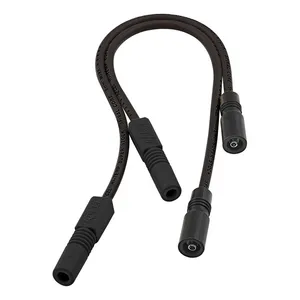 Accel Accel, 8mm Ferro Spiral core spark plug wire set. Black
