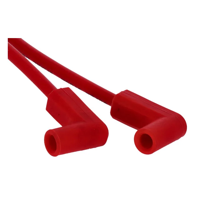 Accel 8mm Ferro Spiral core spark plug wire set. Red