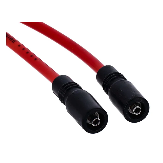 Accel 8mm Ferro Spiral core spark plug wire set. Red