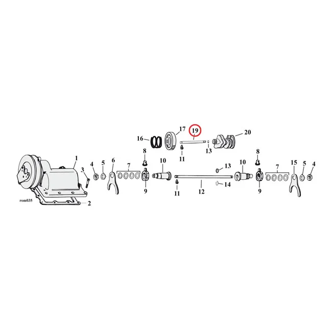 MCS Shifter shaft for shifter cam - 34031-41