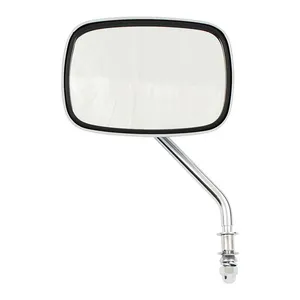 MCS Late OEM style mirror, short stem, left side. Chrome