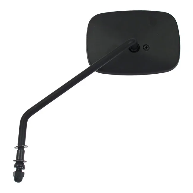 MCS Late OEM style mirror, long stem, left side. Black - 91910-90A