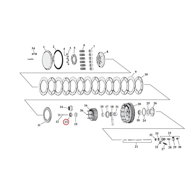 MCS Nut, clutch hub - 37527-67
