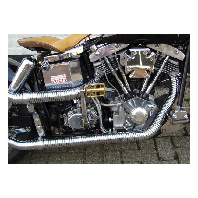MCS Flexible exhaust header cover. Chrome - 69550-58