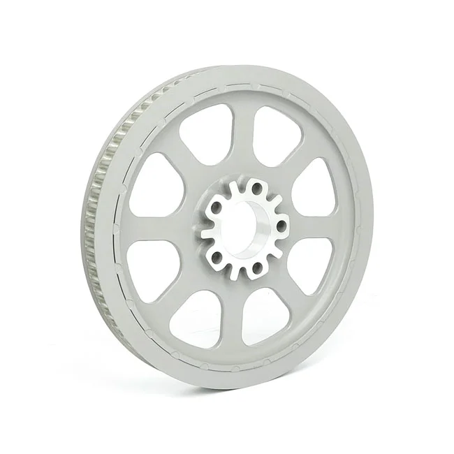 MCS Reproduction OEM style wheel pulley 70t, 1-1/8" belt. Silver - 40295-00