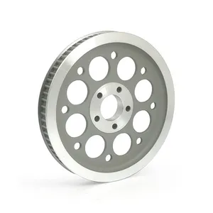 MCS Reproduction OEM style wheel pulley 70t, 1-1/8" belt. Silver