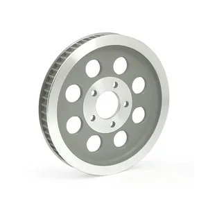 MCS Reproduction OEM style wheel pulley 61t, 1-1/8" belt. Silver