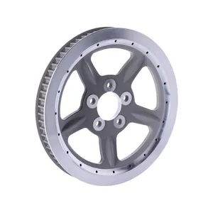MCS Reproduction OEM style wheel pulley 68t, 1-1/8" belt. Silver