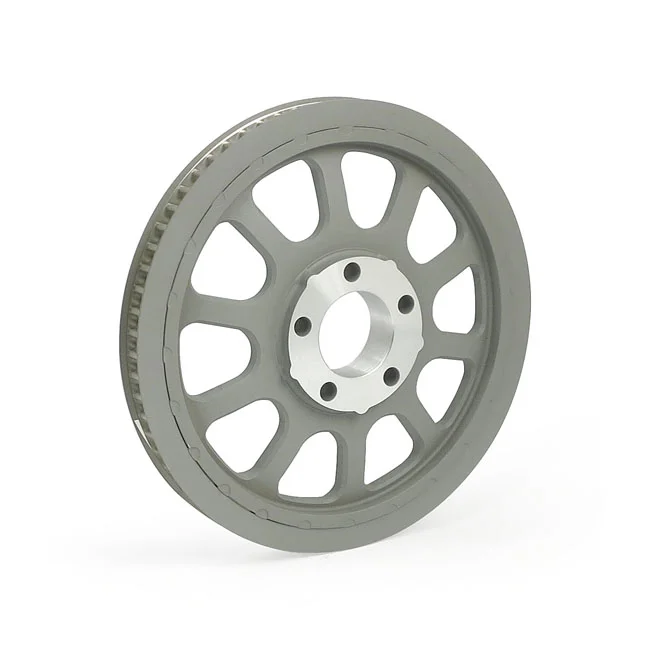 MCS Reproduction OEM style wheel pulley 66t, 20mm belt. Silver - 37711-07