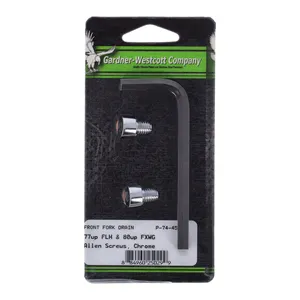 Gardner-Westcott Gardner-Westcott, fork slider drain screws. Chrome