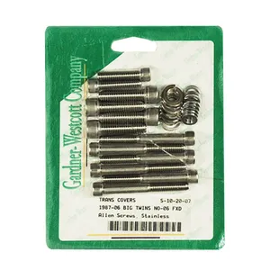Gardner-Westcott GW, transmission side cover screw kit. Stainless Allen head