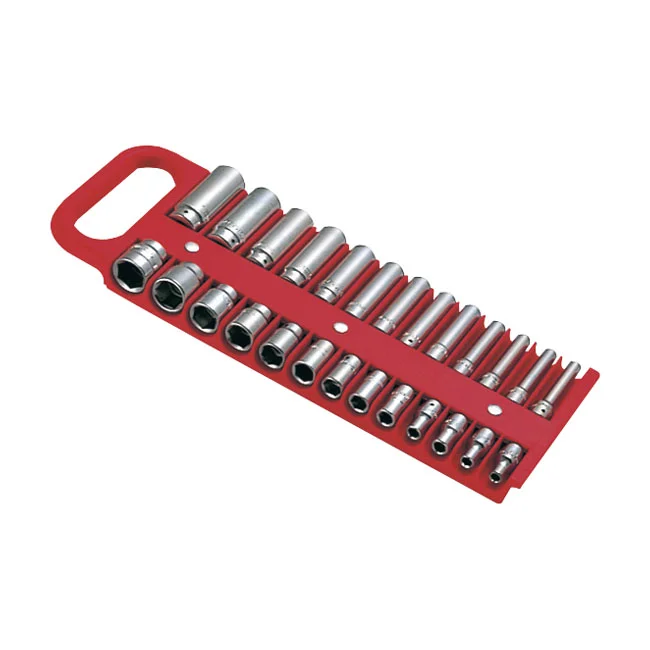 Lisle 1/4" magnetic socket holder, red