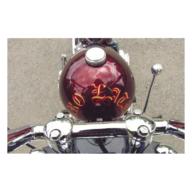 Kustom Tech Kustom-Tech, weld-in gas cap. Aluminum Smooth