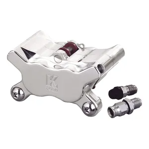Kustom Tech K-Tech 4-piston brake caliper. Polished