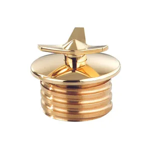 Kustom Tech Kustom Tech, Spinner gas cap. non vented. Brass