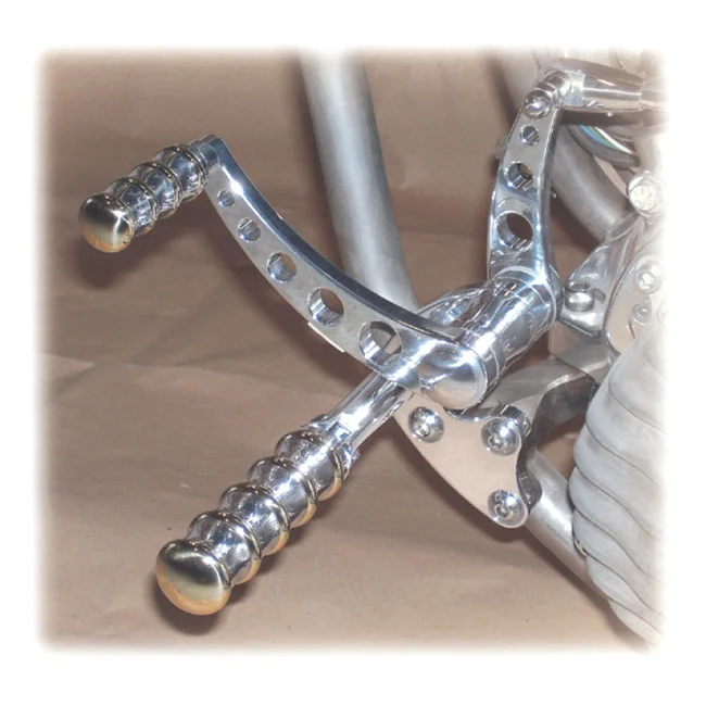 Kustom Tech K-Tech, Vintage Style forward controls. Polished & brass