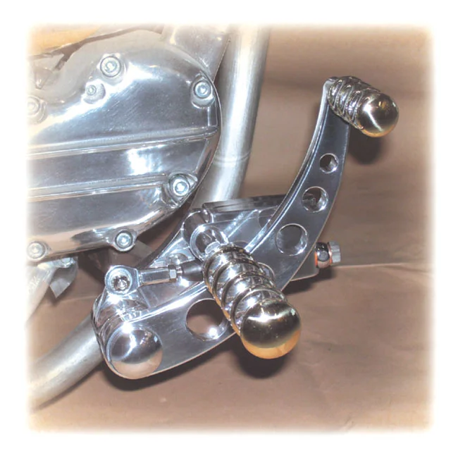 Kustom Tech K-Tech, Vintage Style forward controls. Polished & brass