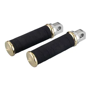 Kustom Tech K-Tech, Fabric Tape rider foot pegs. Polished & Brass