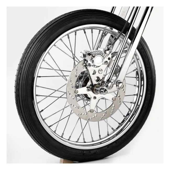 Kustom Tech K-Tech Super Freni front caliper bracket. Polished
