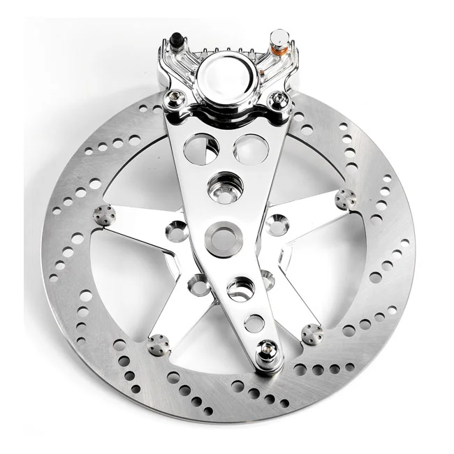 Kustom Tech K-Tech Super Freni rear caliper bracket. Polished