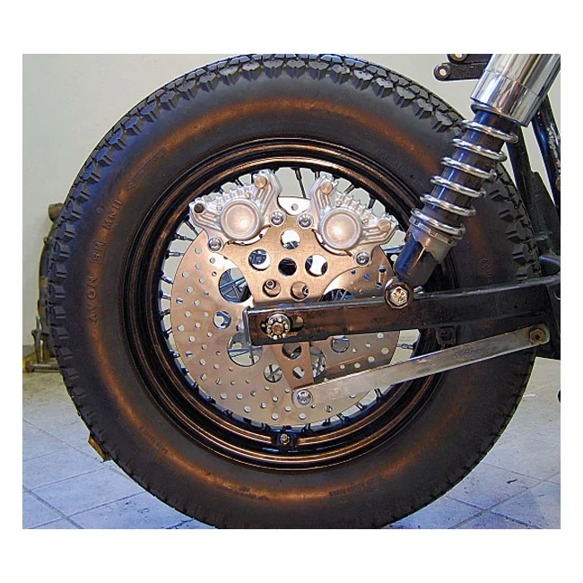 Kustom Tech K-Tech Super Freni rear caliper bracket. Raw