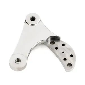 Kustom Tech K-Tech 2-piston caliper mounting bracket left. Polished