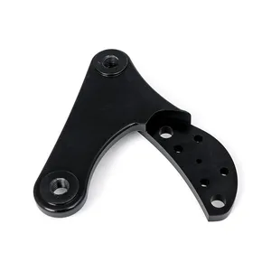 Kustom Tech K-Tech 2-piston caliper mounting bracket left. Black