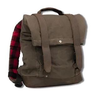 Burly Burly Roll Top backpack bag dark oak