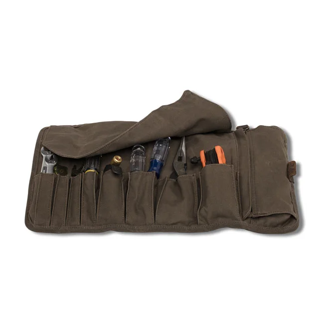 Burly Voyager tool roll. Dark oak