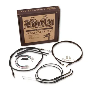 Burly Burly, Bagger Bar cable/line extension kit 13". Black