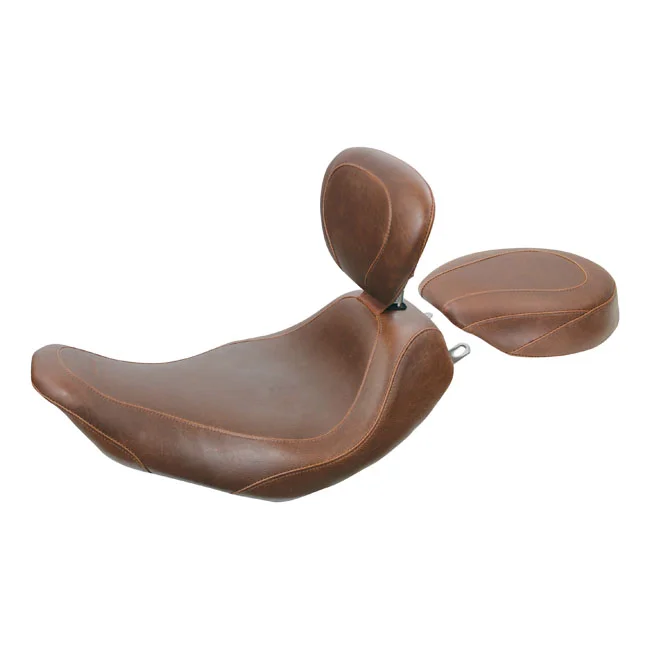 Mustang Wide Tripper solo seat. With rider backrest