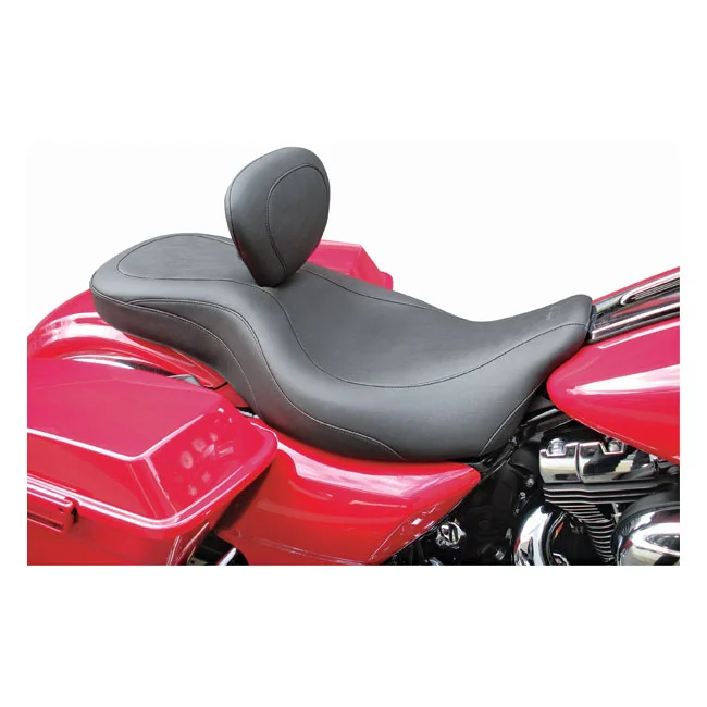 Mustang Wide Tripper 2-up one-piece seat, with backrest