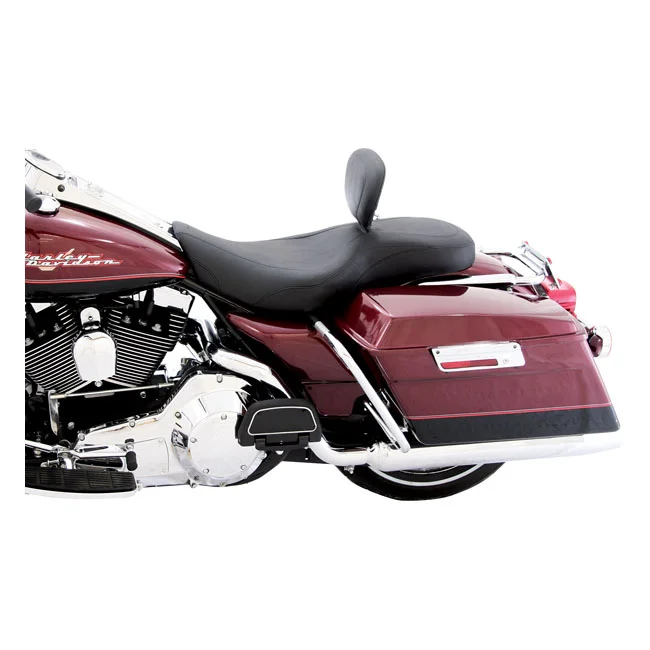 Mustang Wide Tripper 2-up one-piece seat. With backrest