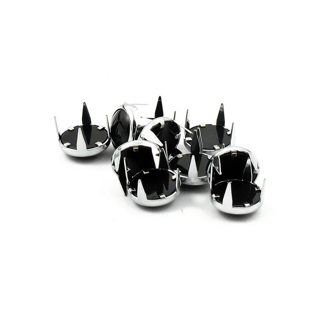 Mustang Decorative studs. Chrome with black pearl