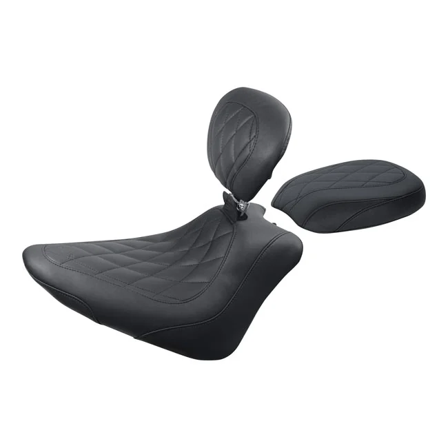 Mustang Wide Tripper solo seat. With rider backrest