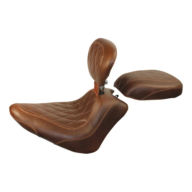 Mustang Wide Tripper solo seat. With rider backrest