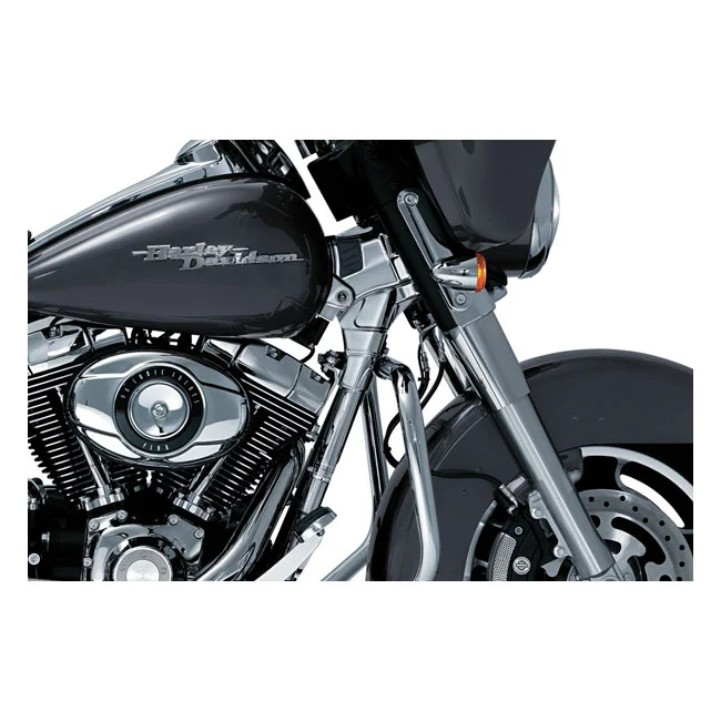 Kuryakyn Touring deluxe frame neck cover. Chrome