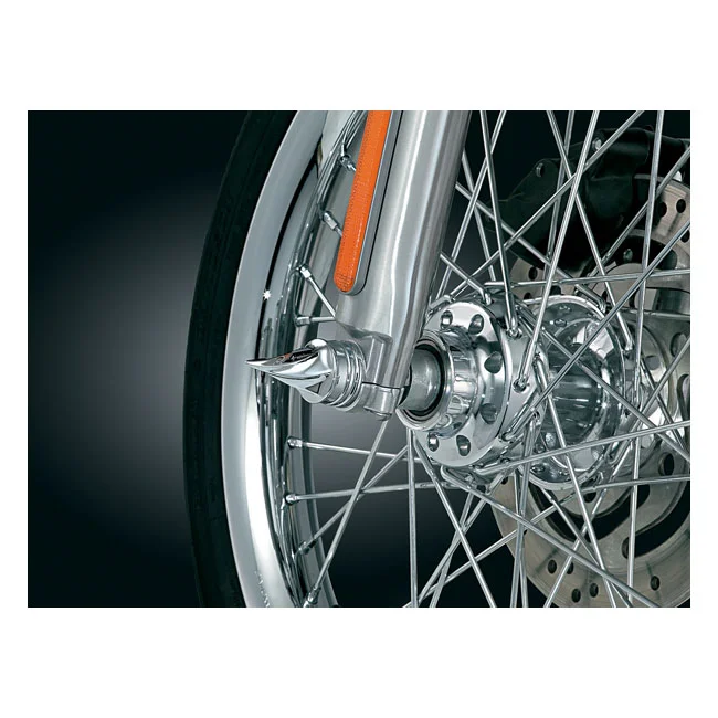 Kuryakyn Front axle cover set. twisted