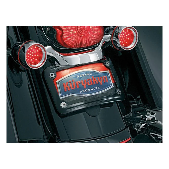 Kuryakyn Curved license plate mount. Black