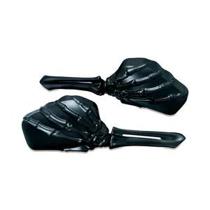 Kuryakyn Kuryakyn, Skeleton-hand mirror set. Black hand, black head