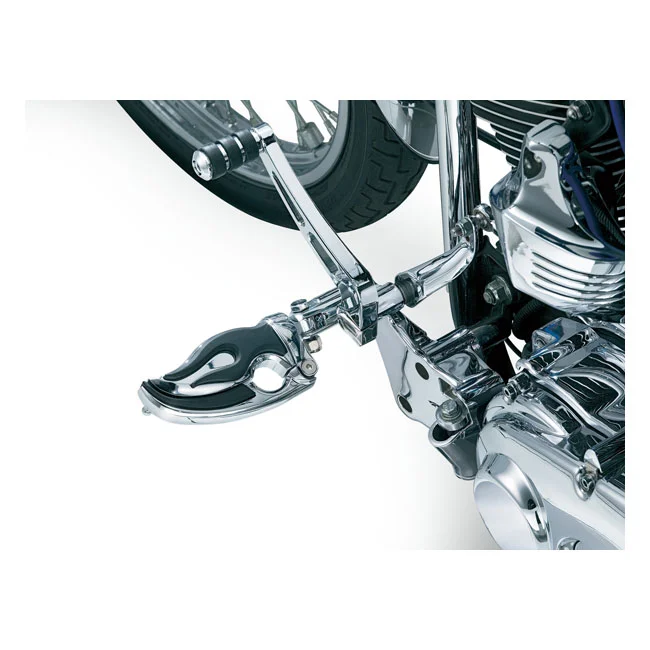 Kuryakyn Flamin'' switchblade foot pegs. Chrome