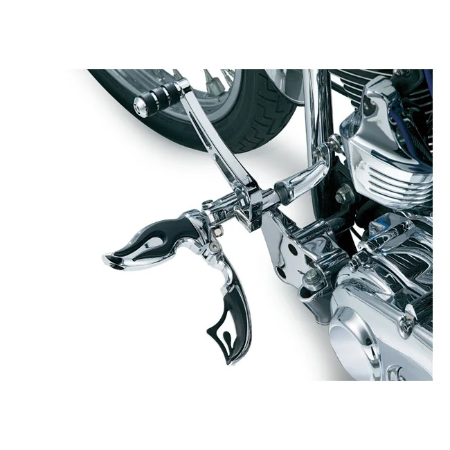 Kuryakyn Flamin'' switchblade foot pegs. Chrome