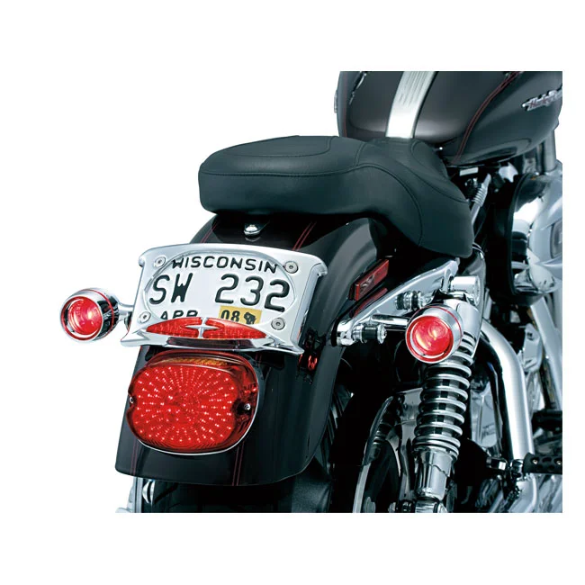 Kuryakyn Turn signal recessed trim rings & lens kit. Chrome