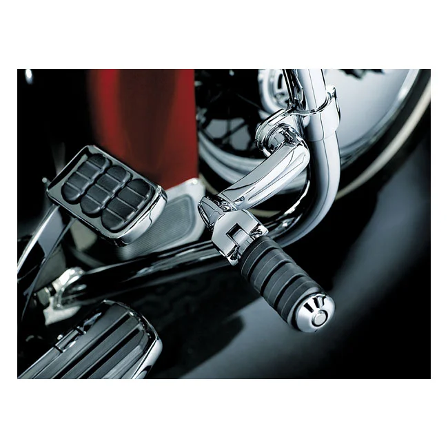 Kuryakyn Extended footpeg offset mount kit. Chrome